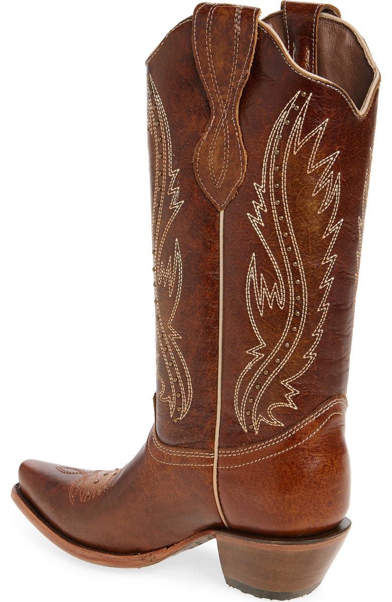 CIRCLE G Stud Embroidered Western Boot, Alternate, color,