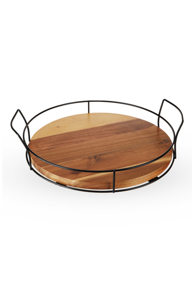 Modern Manor Acacia Cocktail Tray, Main, color, BROWN
