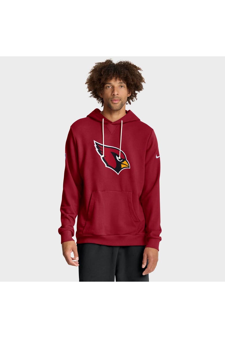 Men's Nike Cardinal Arizona Cardinals Sideline Standard Issue Initial Home Dri-FIT Hoodie, Main, color, Cardinal