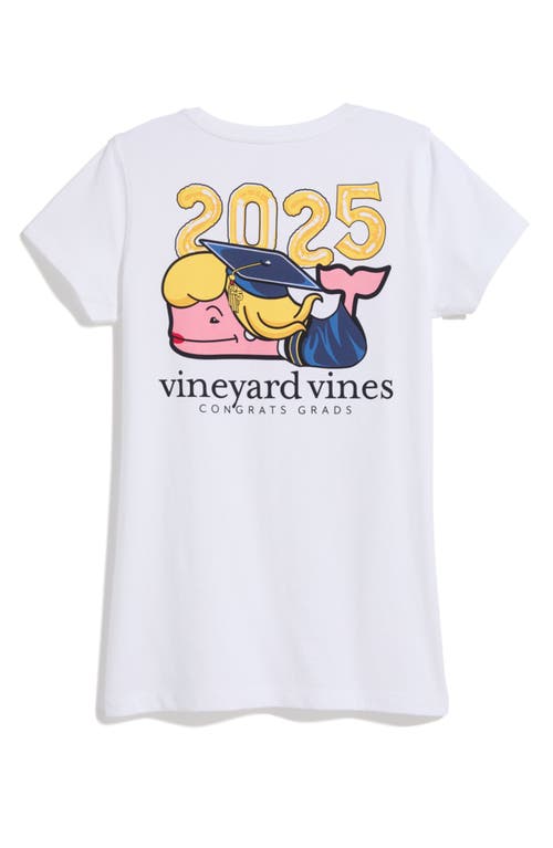 Vineyard Vines Class Of '25 Cotton Graphic Pocket T-shirt In White Cap