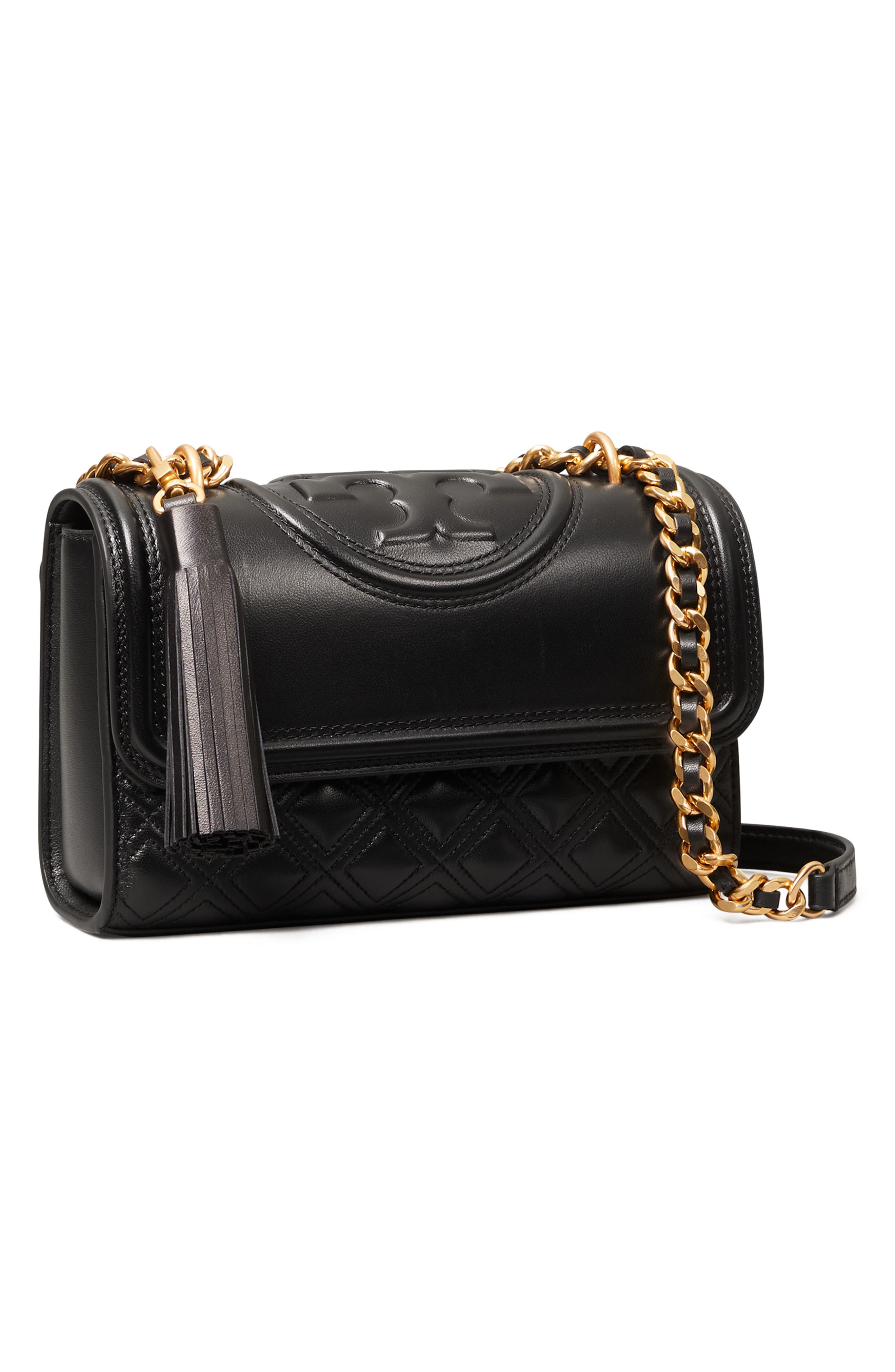 Tory Burch Small Fleming Convertible Leather Shoulder Bag, Alternate, color, 