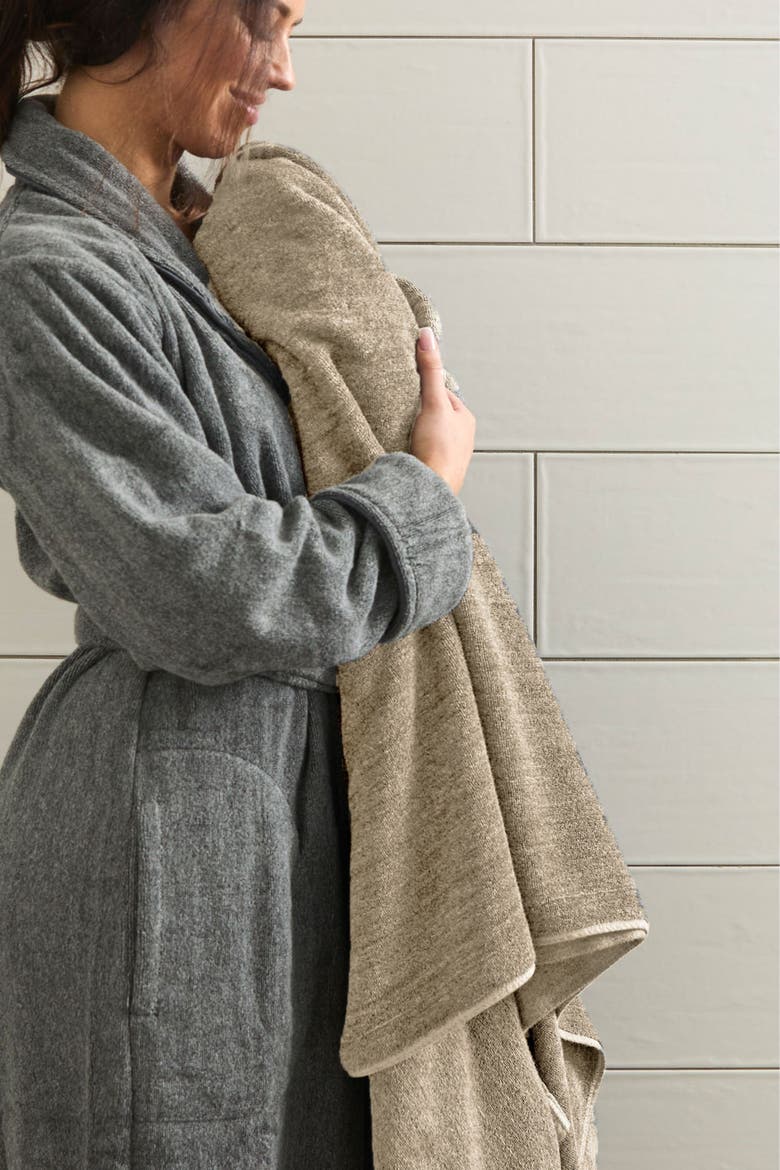 Melange Viscose Cotton Bath Sheet - Soft, Absorbent, Oversized, Alternate, color, Sand
