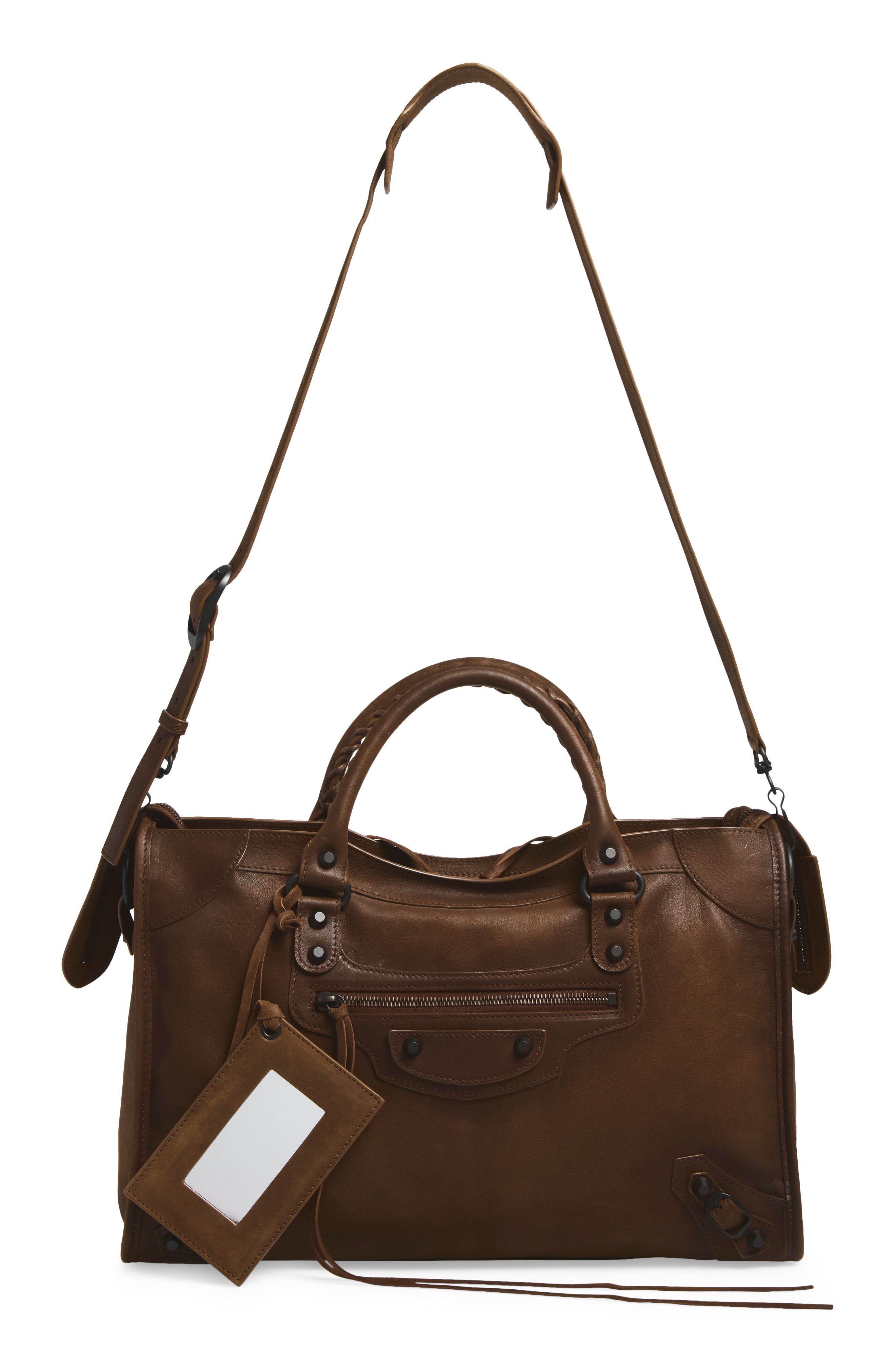 Medium Le City Leather Bag, Alternate, color, 2247 CARAMEL