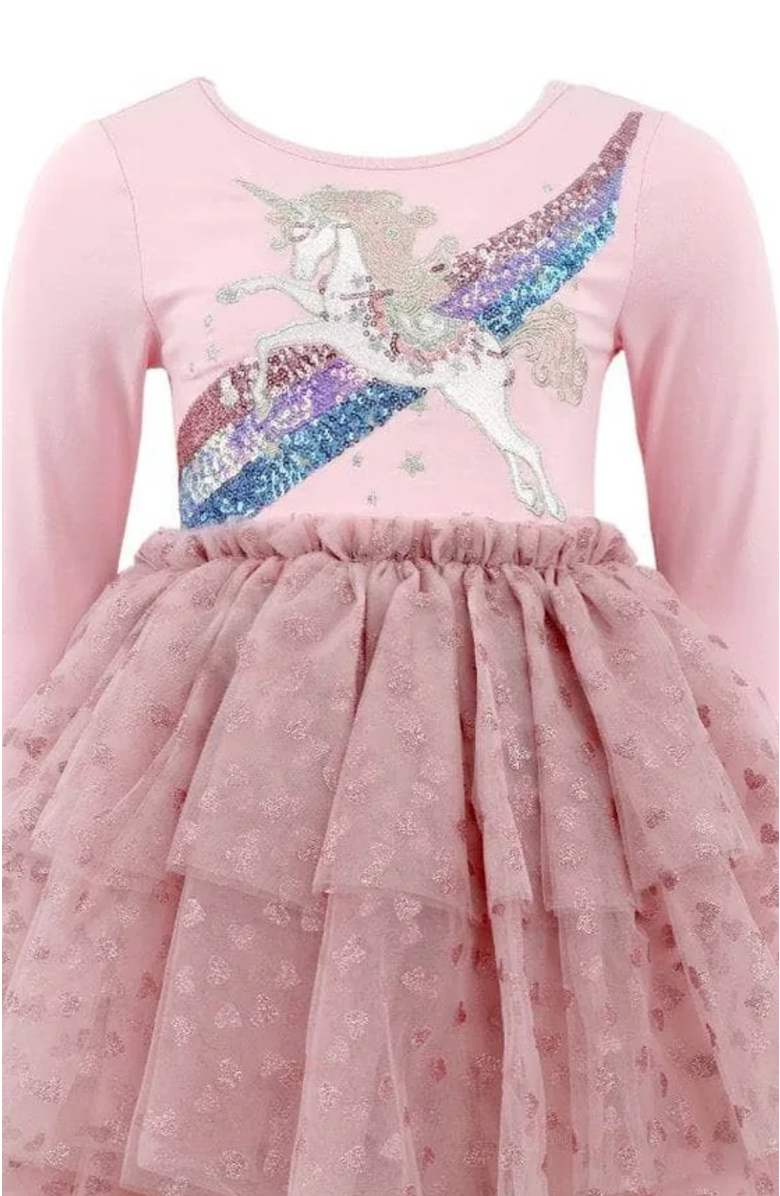 Lola + The Boys Magic Unicorn Tutu Dress, Alternate, color, Pink