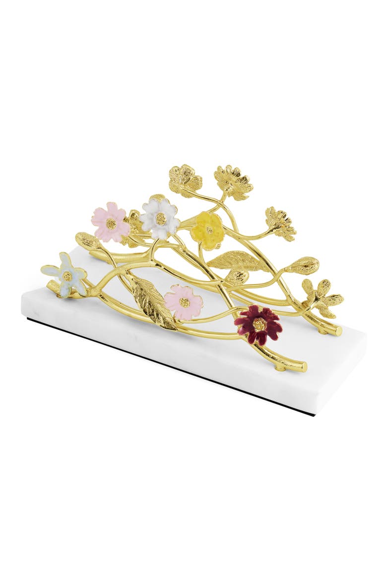 Wildflower Vertical Napkin Holder, Alternate, color, GOLD