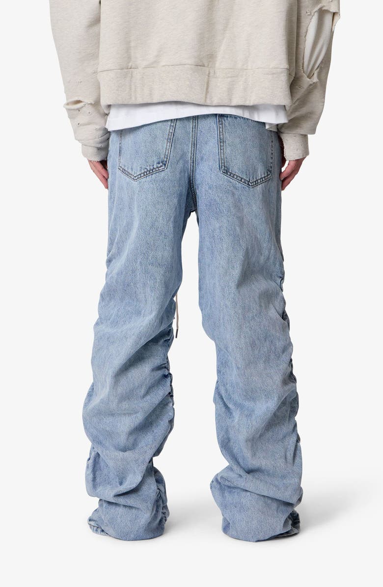 mnml Ruched Denim Wide Leg Jeans, Alternate, color,