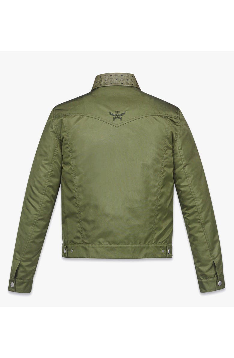 MCM Jacket in ECONYL<sup>®</sup> and Monogram Print Leather, Alternate, color, Green