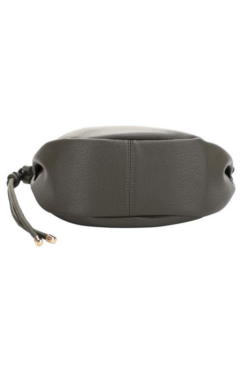 Mali + Lili Aria Recycled Vegan Leather Shoulder Bag In Olive
