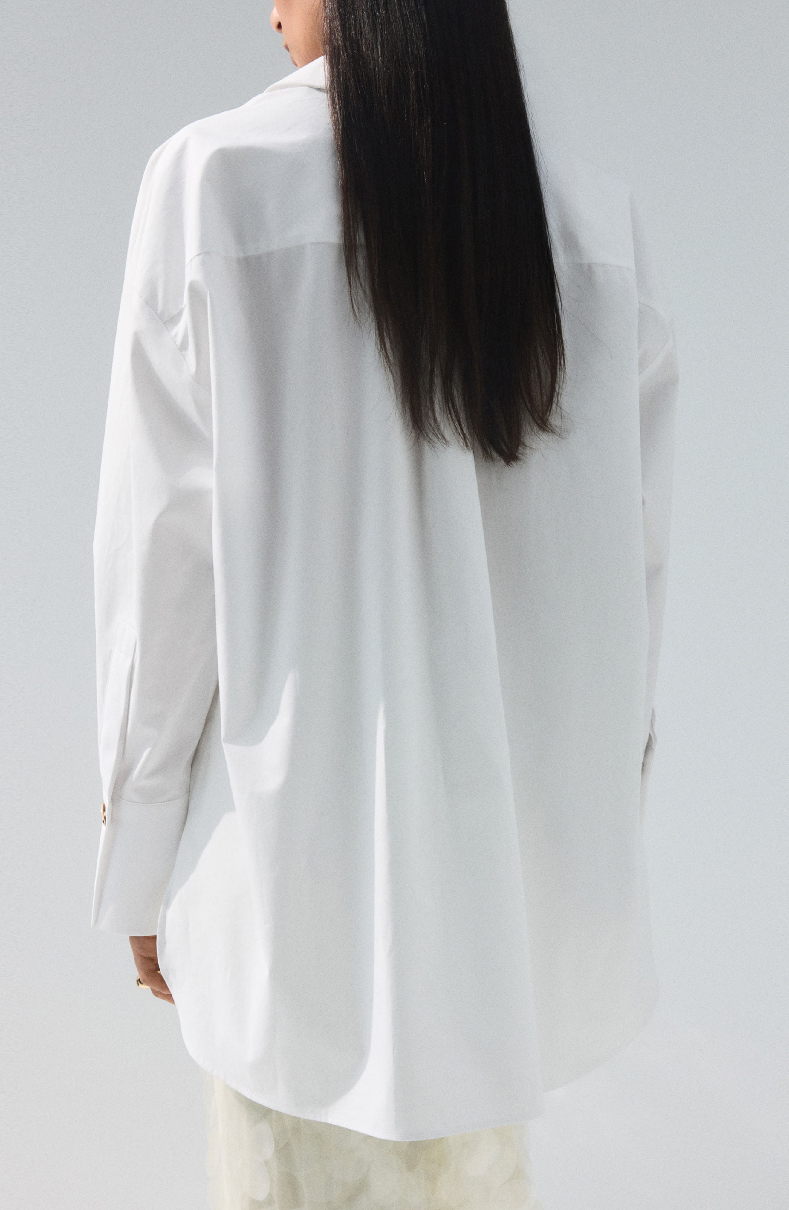 One-Button Cotton Poplin Shirt - image 2