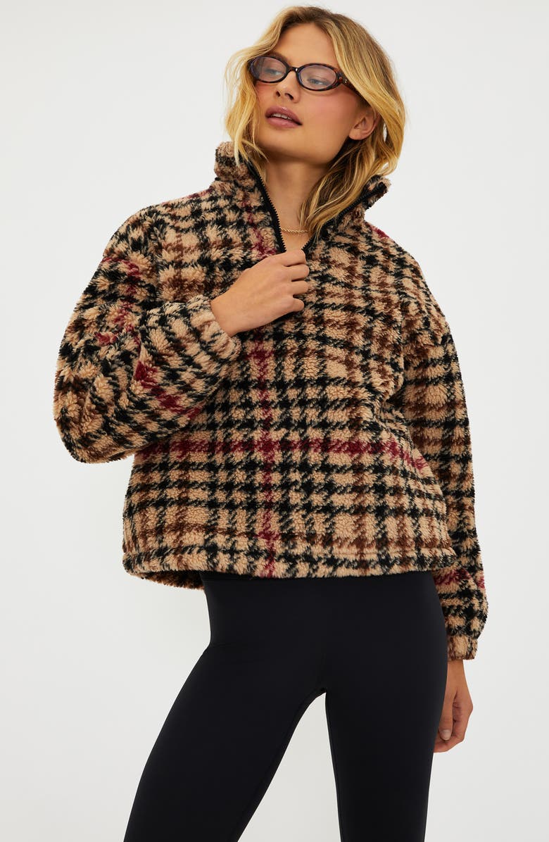 Beach Riot Leona Fleece Half Zip Sweatshirt, Alternate, color,