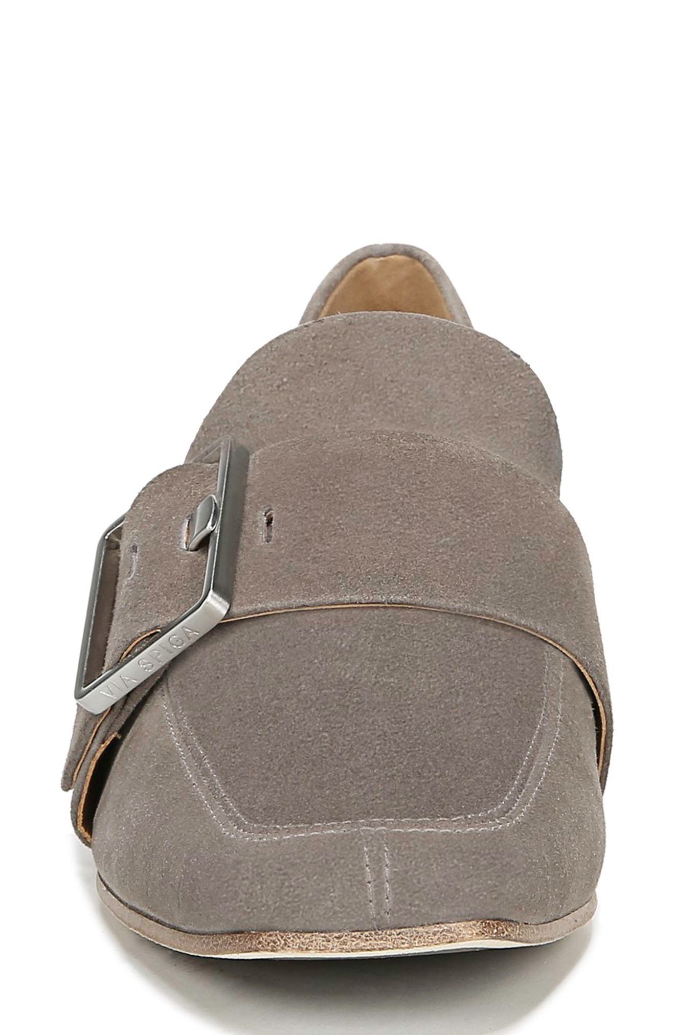 Brilee Buckle Loafer, Alternate, color, THUNDER SUEDE