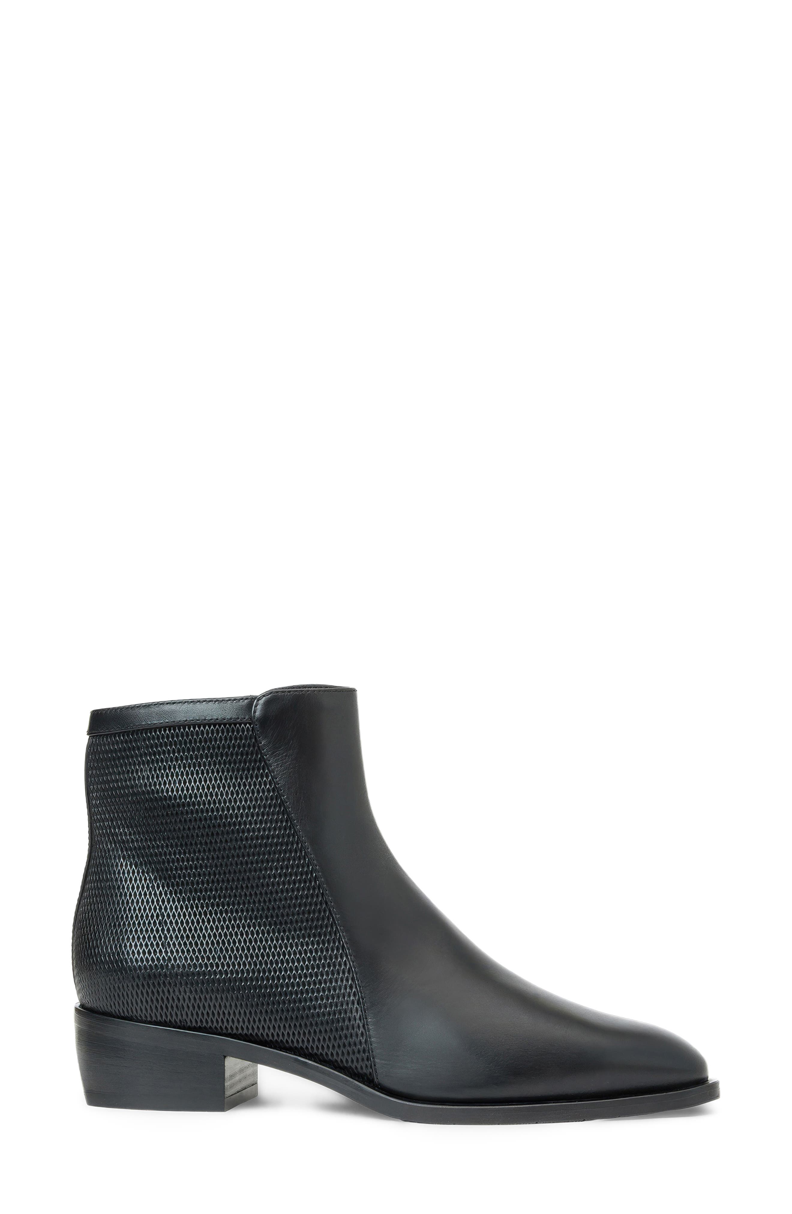 Felice Waterproof Leather Bootie, Alternate, color, BLACK SUEDE