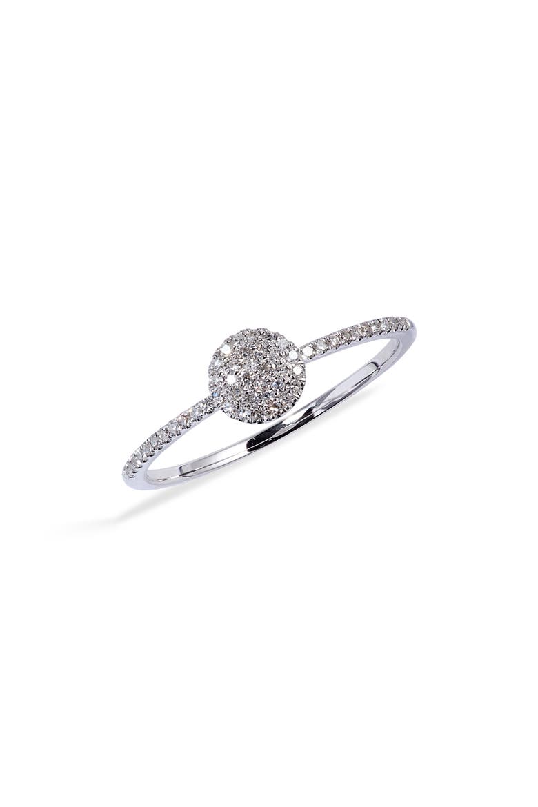 Pavé Diamond Circle Ring, Main, color, WHITE GOLD