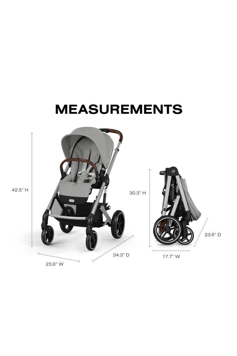 Balios S Lux Stroller, Alternate, color, STONE GREY