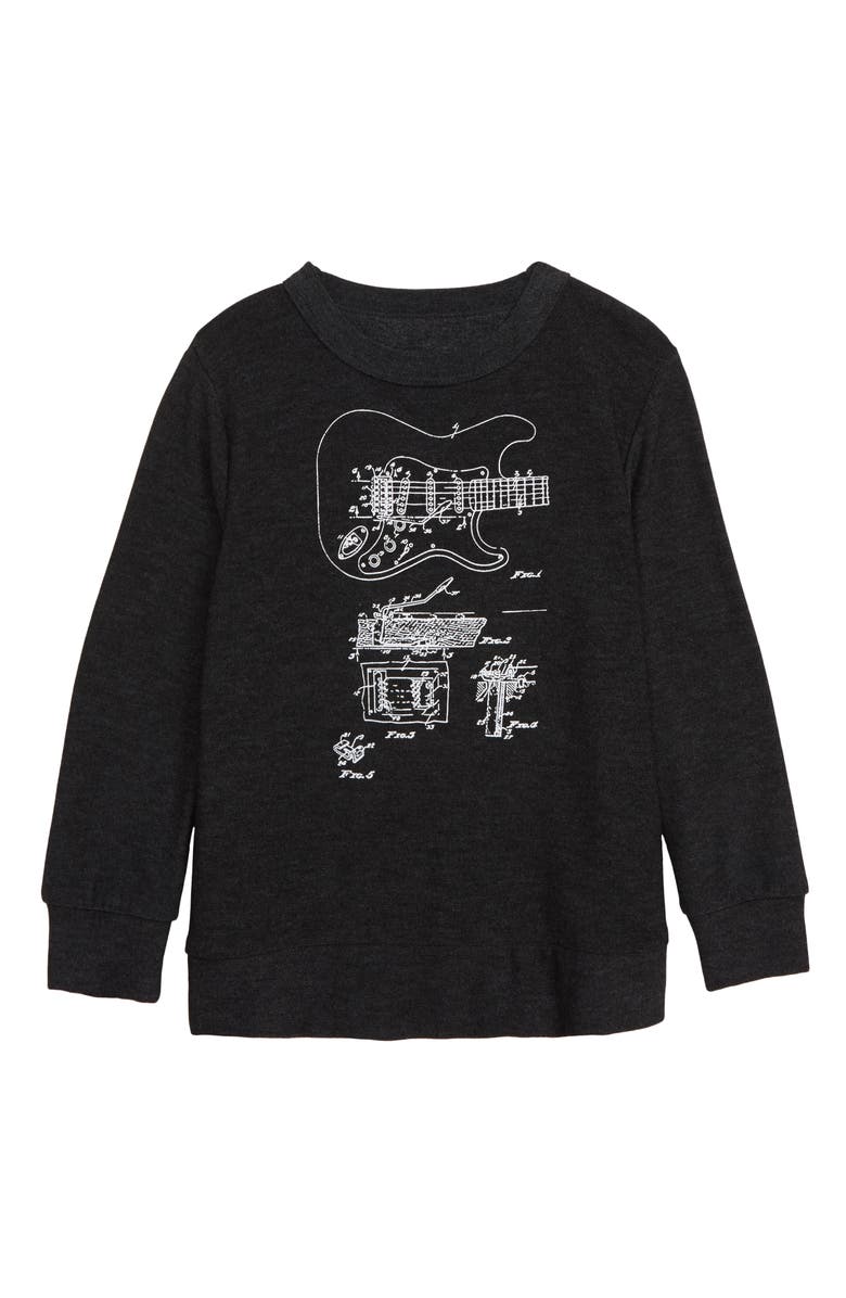 Chaser Guitar Sketch Fleece Sweatshirt, Main, color, 