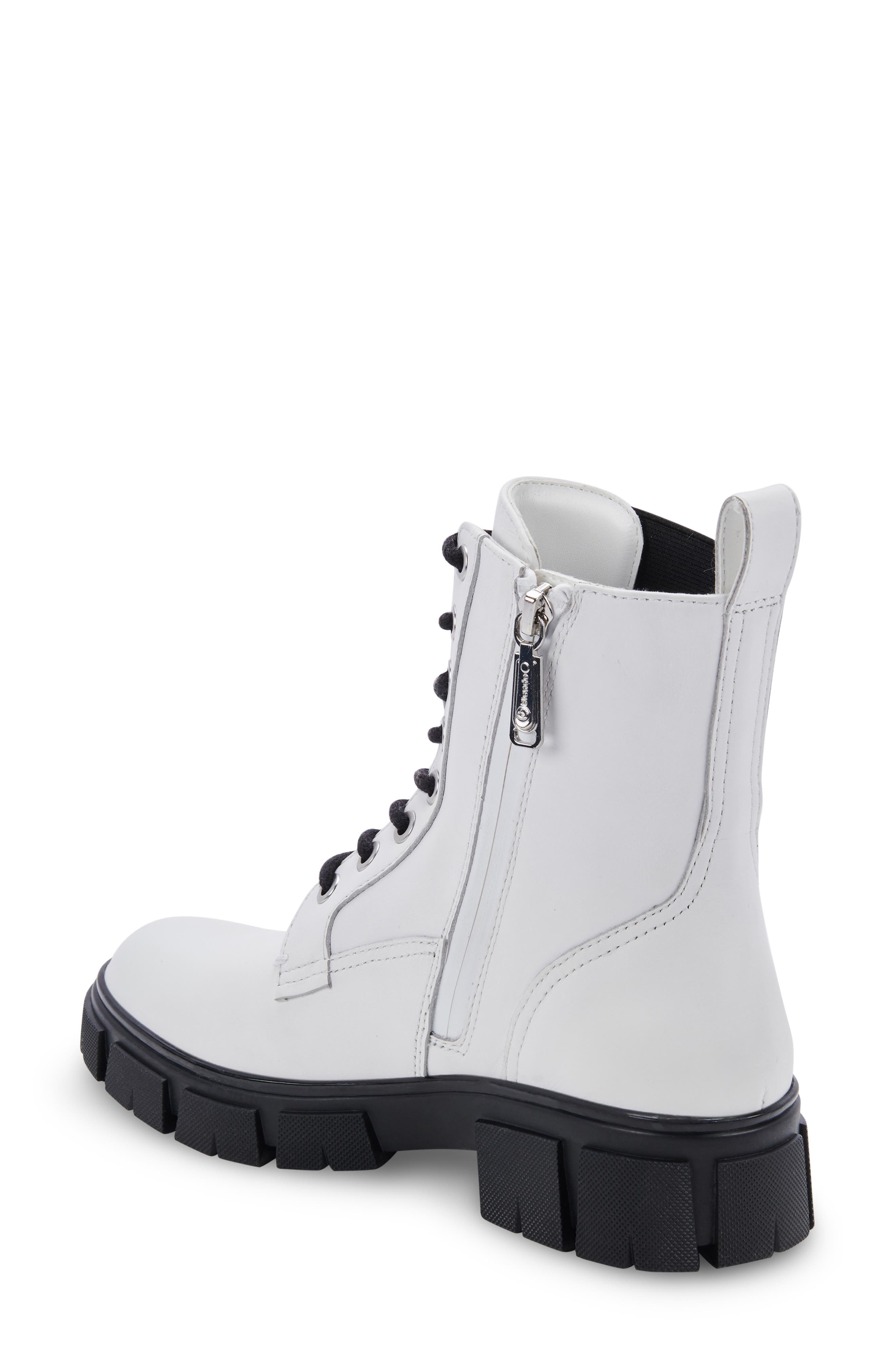 Parker Waterproof Combat Boot, Alternate, color, WHITE LEATHER