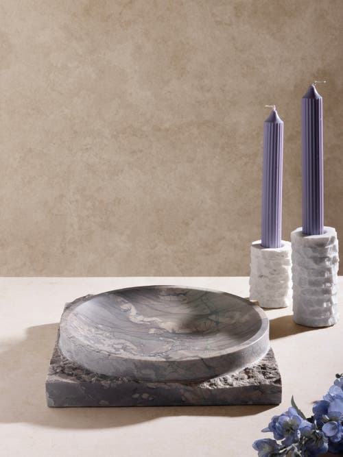 Gauri Kohli Shayne Onyx Decorative Bowl In Gray