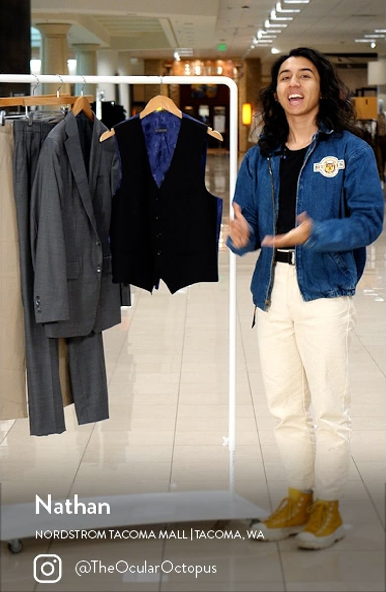 Slim Fit Solid Wool Vest, sales video thumbnail