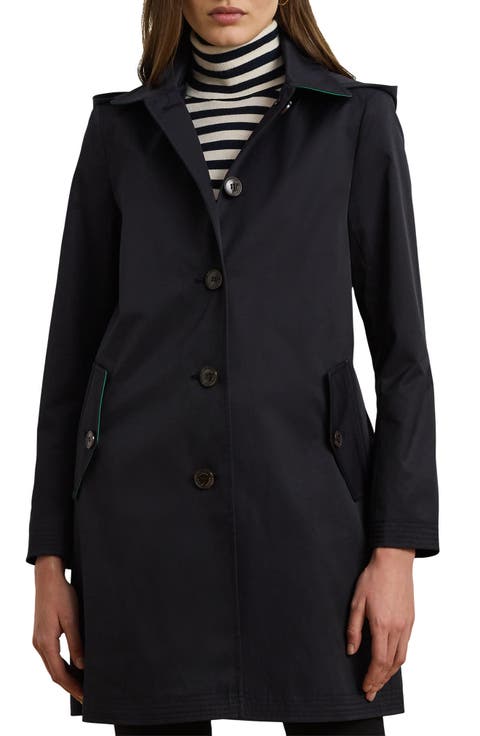 Longline Raincoat with Removable Hood