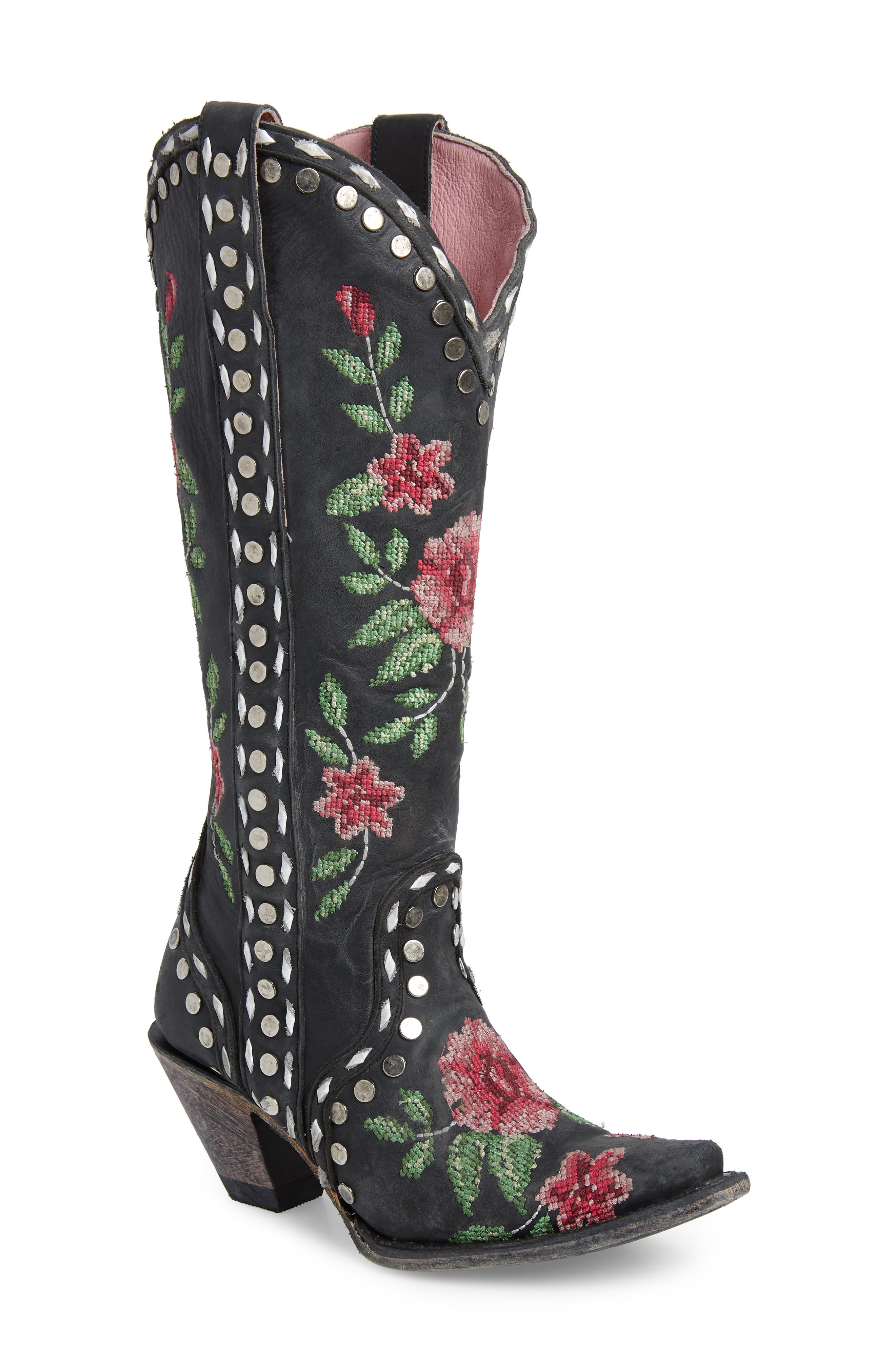 Lane Boots x Junk Gypsy Wild Stitch Embroidered Boot, Main, color, 