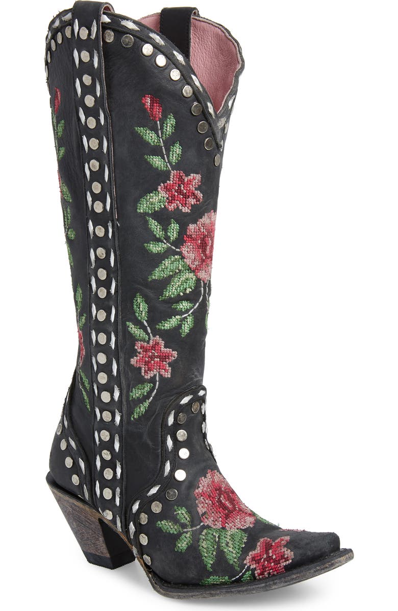 Lane Boots x Junk Gypsy Wild Stitch Embroidered Boot, Main, color,