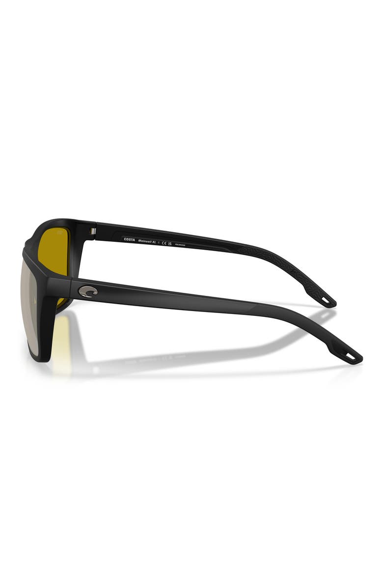 Mainsail XL 59mm Mirrored Polarized Square Sunglasses, Alternate, color, BLACK / SUNRISE SILVER 580G