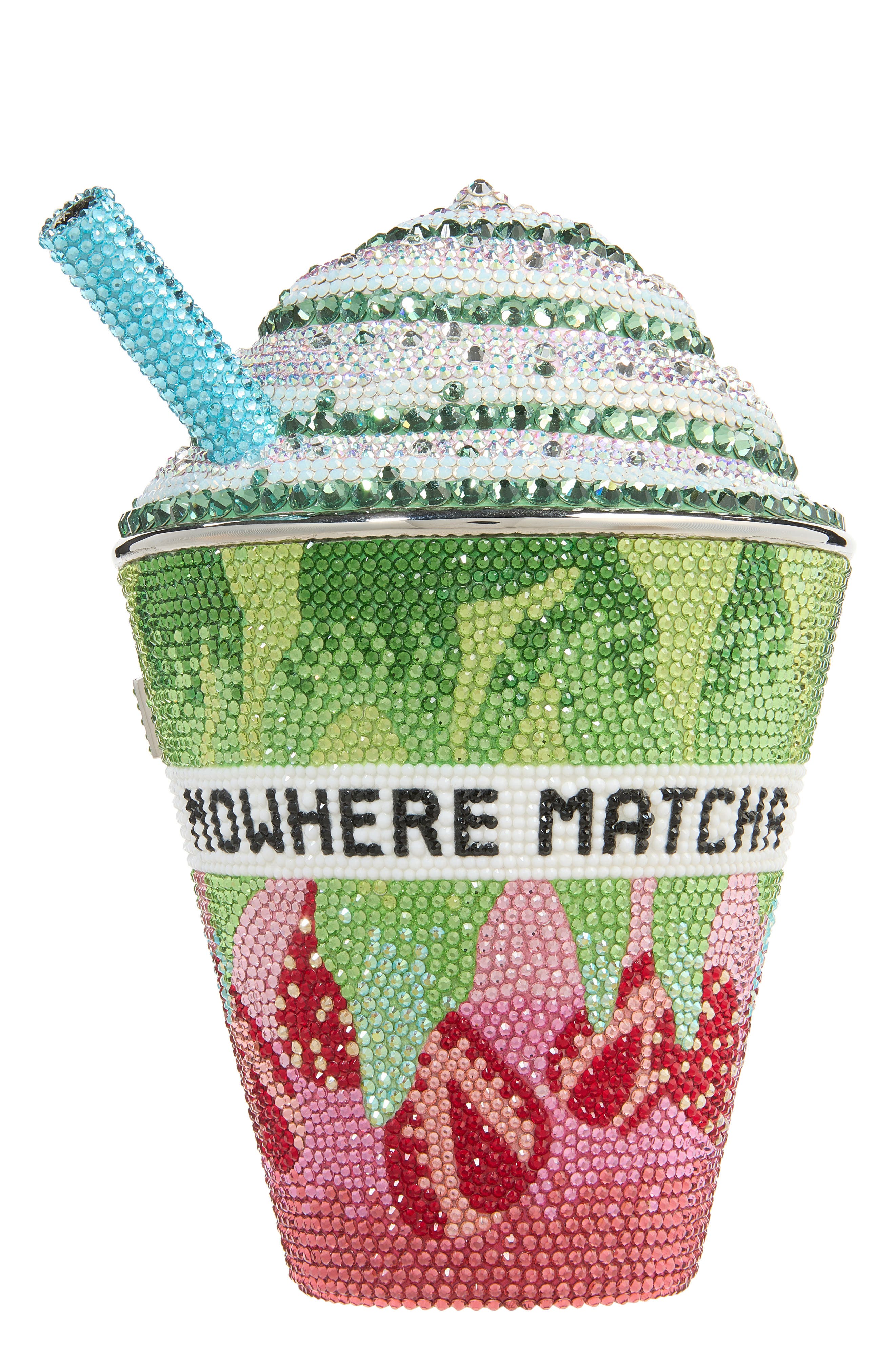Frozen Matcha Crystal Clutch, Main, color, SILVER PINK MULTI