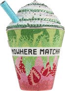 JUDITH LEIBER COUTURE Frozen Matcha Crystal Clutch