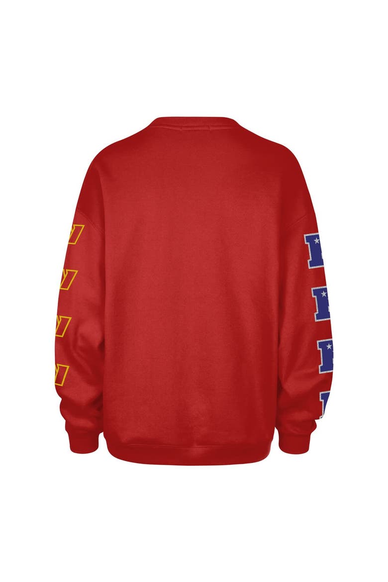 Women's '47  Burgundy Washington Commanders Go Big Oversized Pullover Sweatshirt, Alternate, color, Burgundy