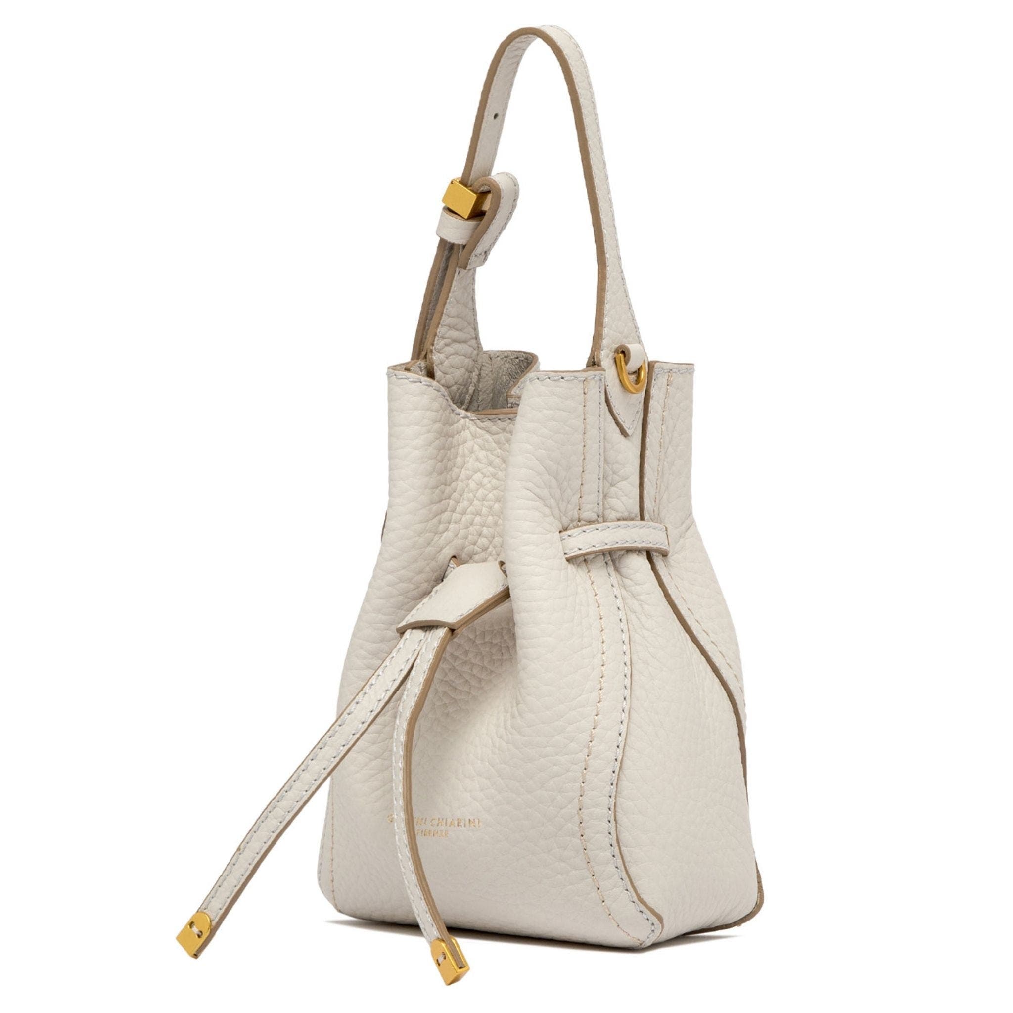 Gianni Chiarini Sienna Off White Leather Bucket Bag, Alternate, color, Off-White