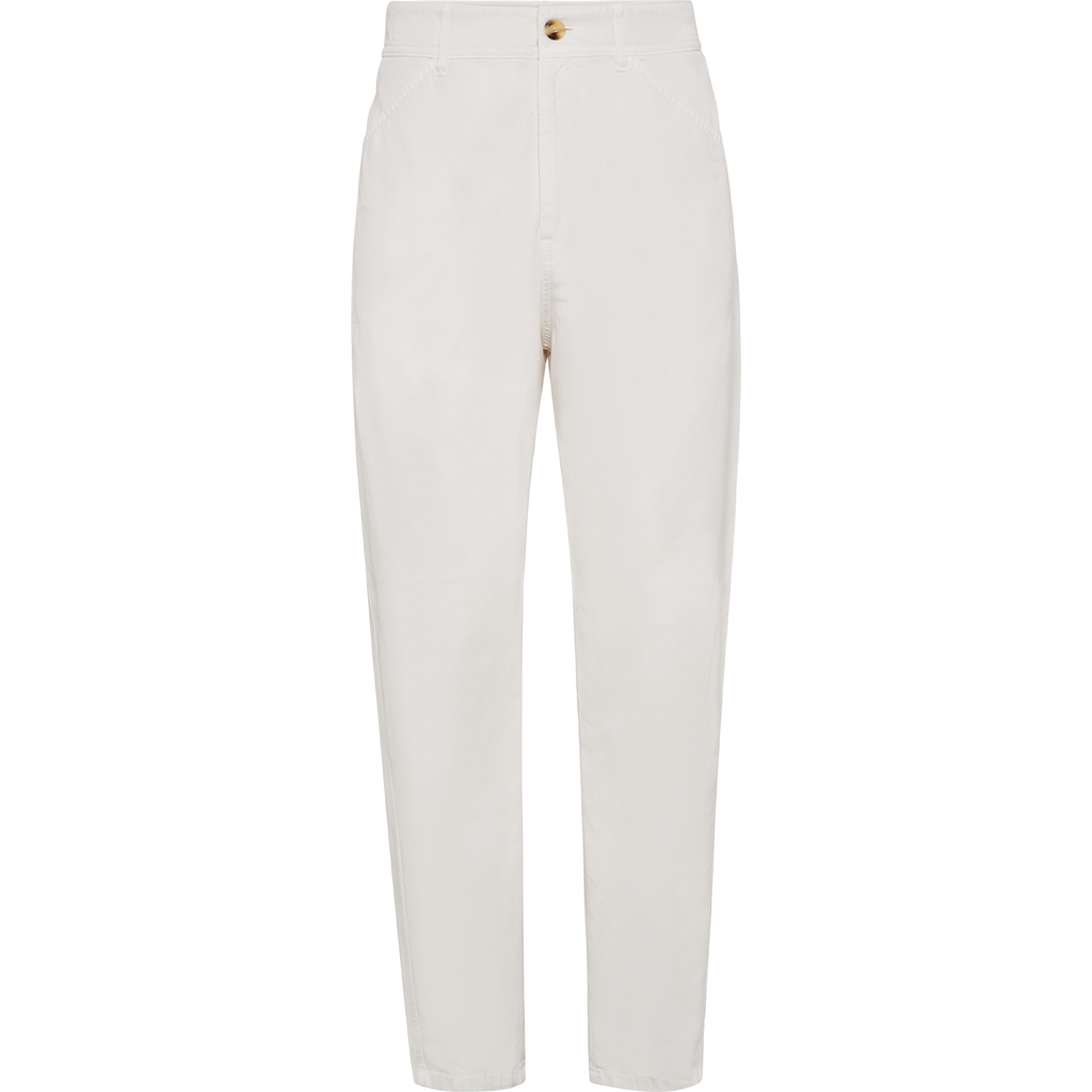 Brunello Cucinelli Utility-pocket Gabardine Trousers In Gray