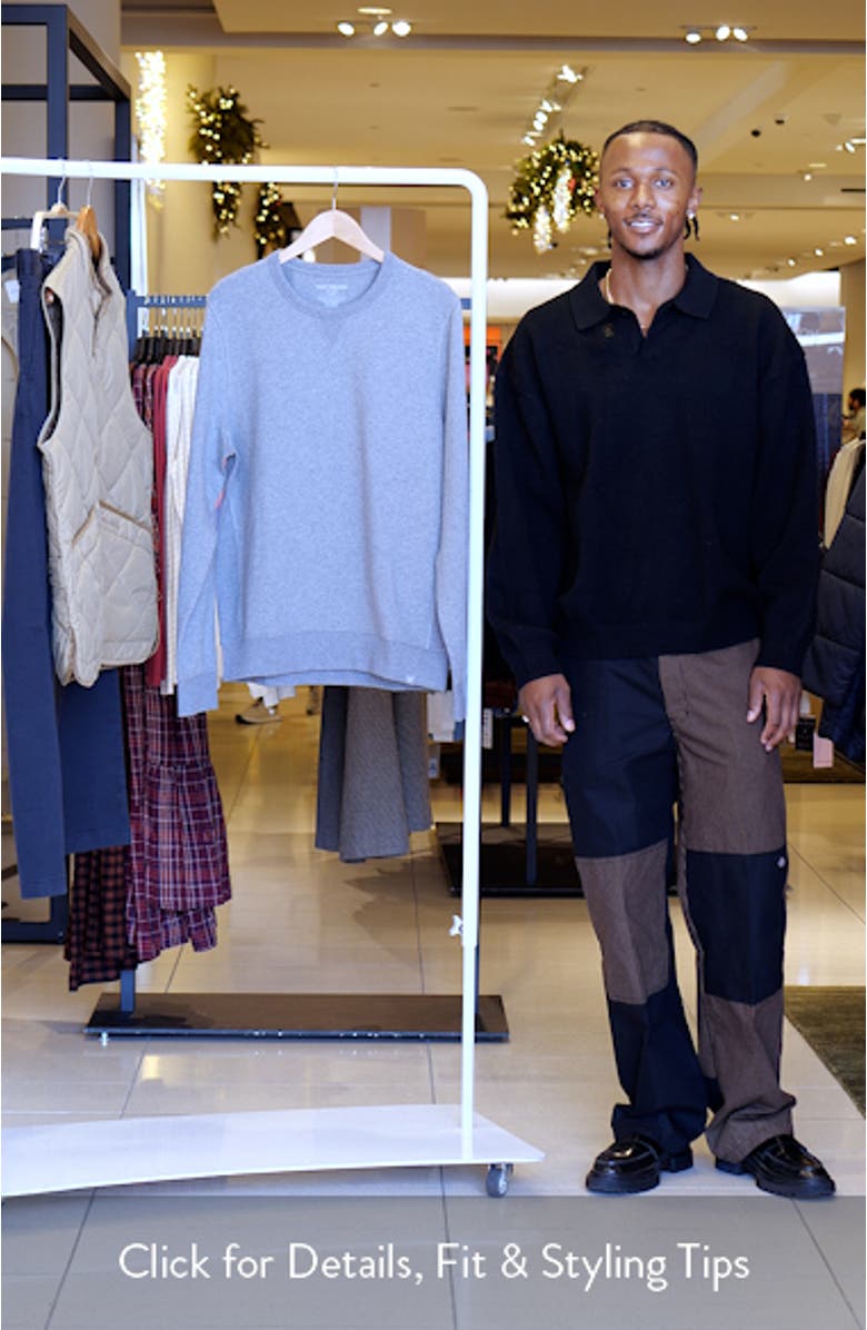 Ace Cotton Blend French Terry Crewneck Sweatshirt, sales video thumbnail