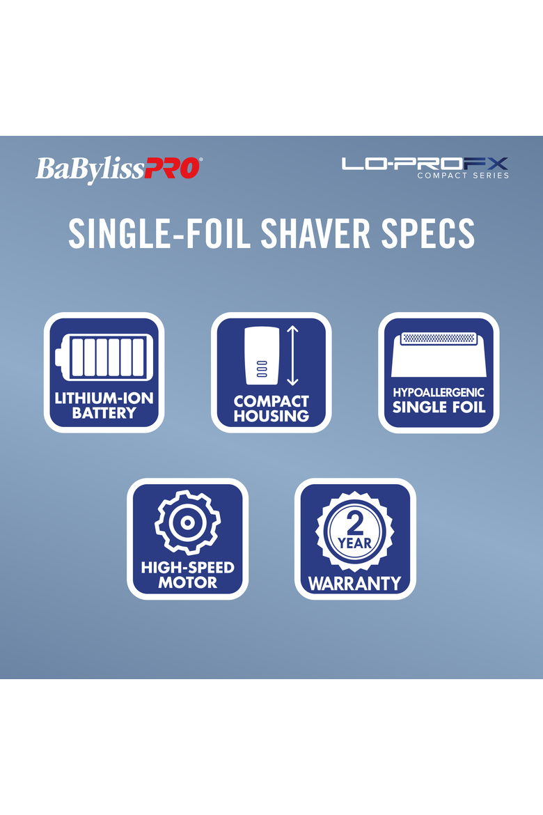 LO-PROFX Compact Series Single-Foil Shaver, Alternate, color, Blue