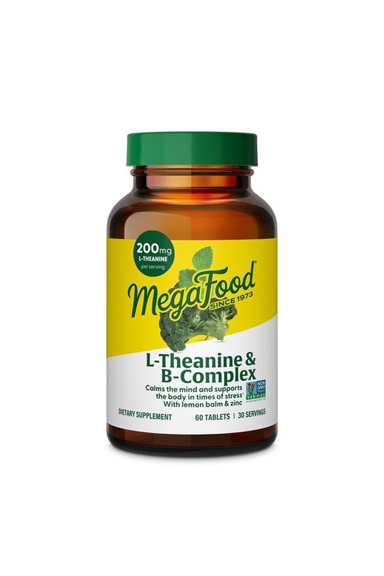 L-Theanine & Vitamin B Complex with Vegan B12, B6, Folate, Biotin plus Lemon Balm & Zinc, 60 Tablets, Main, color, None
