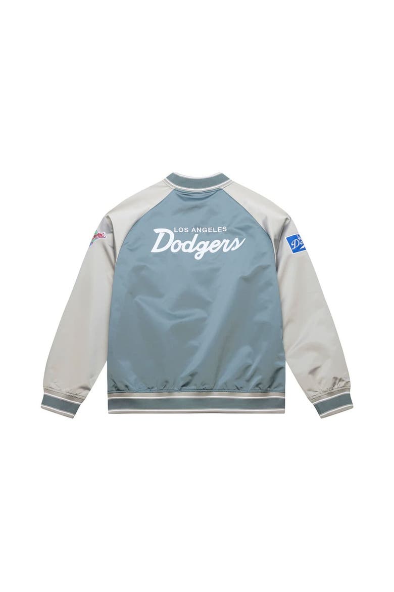Men's Mitchell & Ness  Gray Los Angeles Dodgers Thunderstorm Head Coach Lightweight Satin Full-Snap Jacket, Alternate, color, Gray