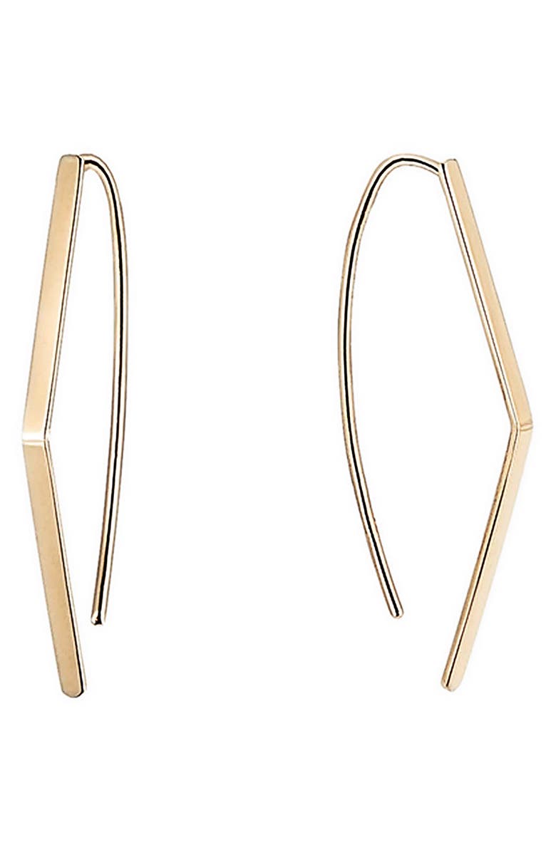LANA Flat Geometric Threader Hoop Earrings, Alternate, color, 