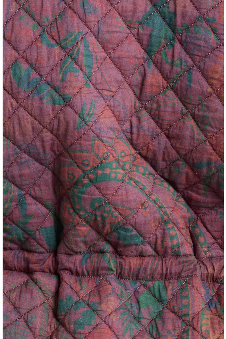 Floral Quilted Jacket, Alternate, color, BURGUNDY PAISLEY