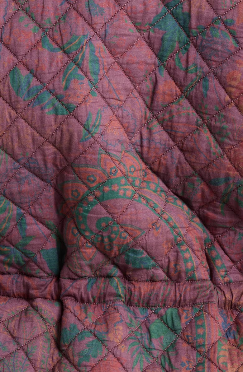 Treasure & Bond Floral Quilted Jacket, Alternate, color, Burgundy Paisley