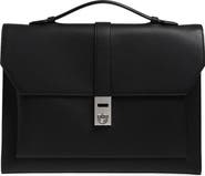 FERRAGAMO Twins Leather Top Handle Bag