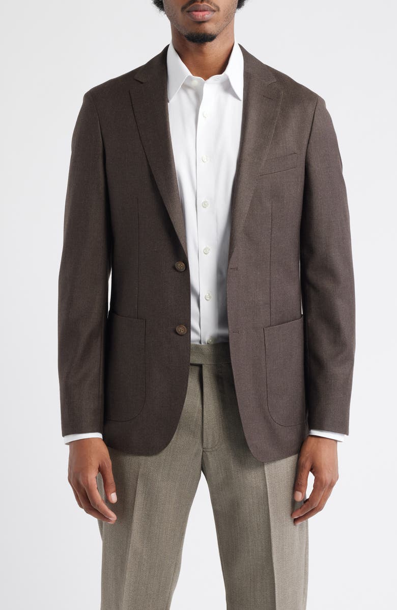 Mizzen+Main Lavelle Trim Fit Wool Sport Coat, Main, color, Espresso Heather