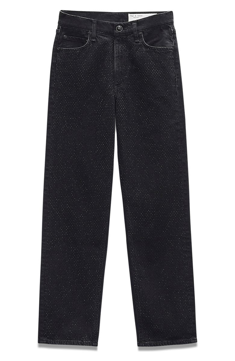 rag & bone Harlow Rhinestone Mid Rise Ankle Straight Leg Jeans, Alternate, color, Sirinjewel