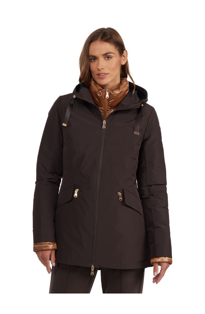 Pajar Women's Elara Jacket with Inner Removable Lightweight Puffer, Main, color, Dark Oak