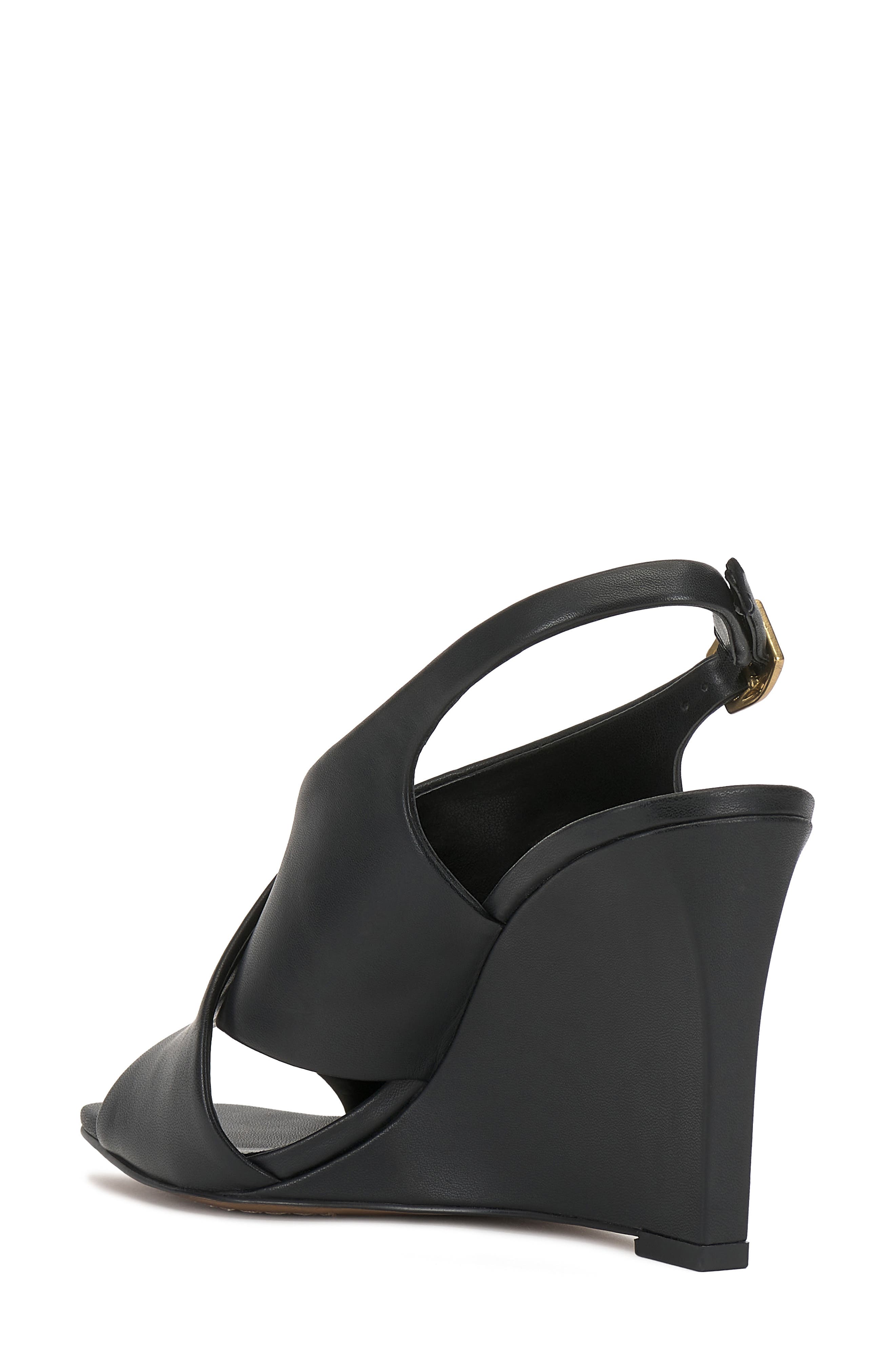 Vince Camuto Ameira Slingback Wedge Sandal, Alternate, color, Black