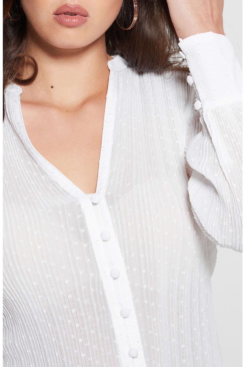 Lisette Tie Back Shirt, Alternate, color, PURE WHITE