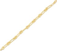 Sara Weinstock 18k Gold Round & Paperclip Link Bracelet