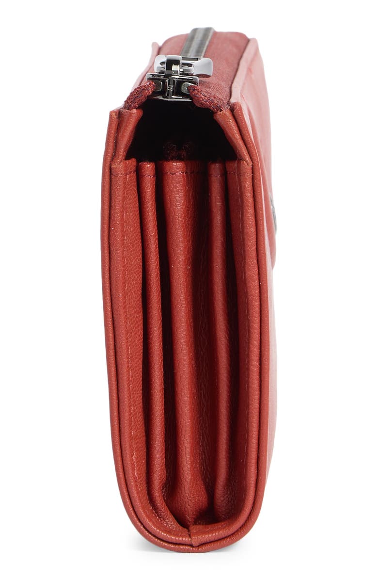 Longchamp Le Pilage Cuir Zip Wallet, Alternate, color, Sienna