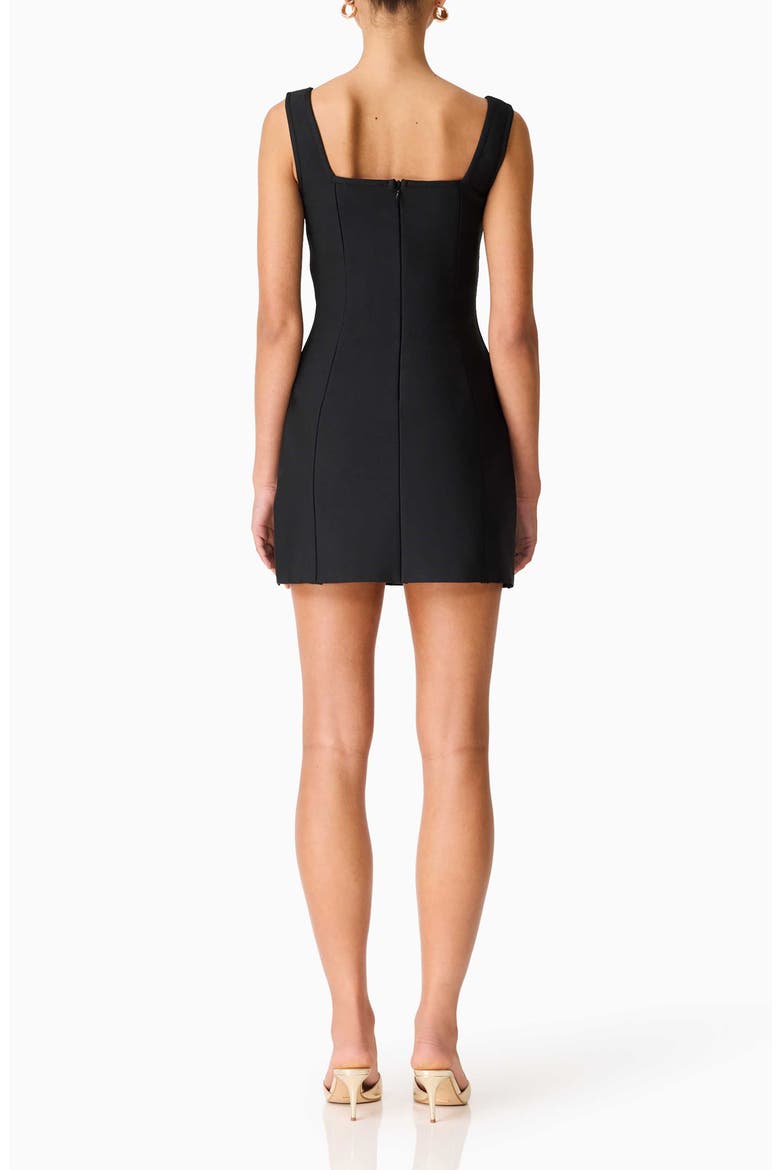 Soleil Beaded Placed Floral Cocktail Minidress, Alternate, color, BLACK