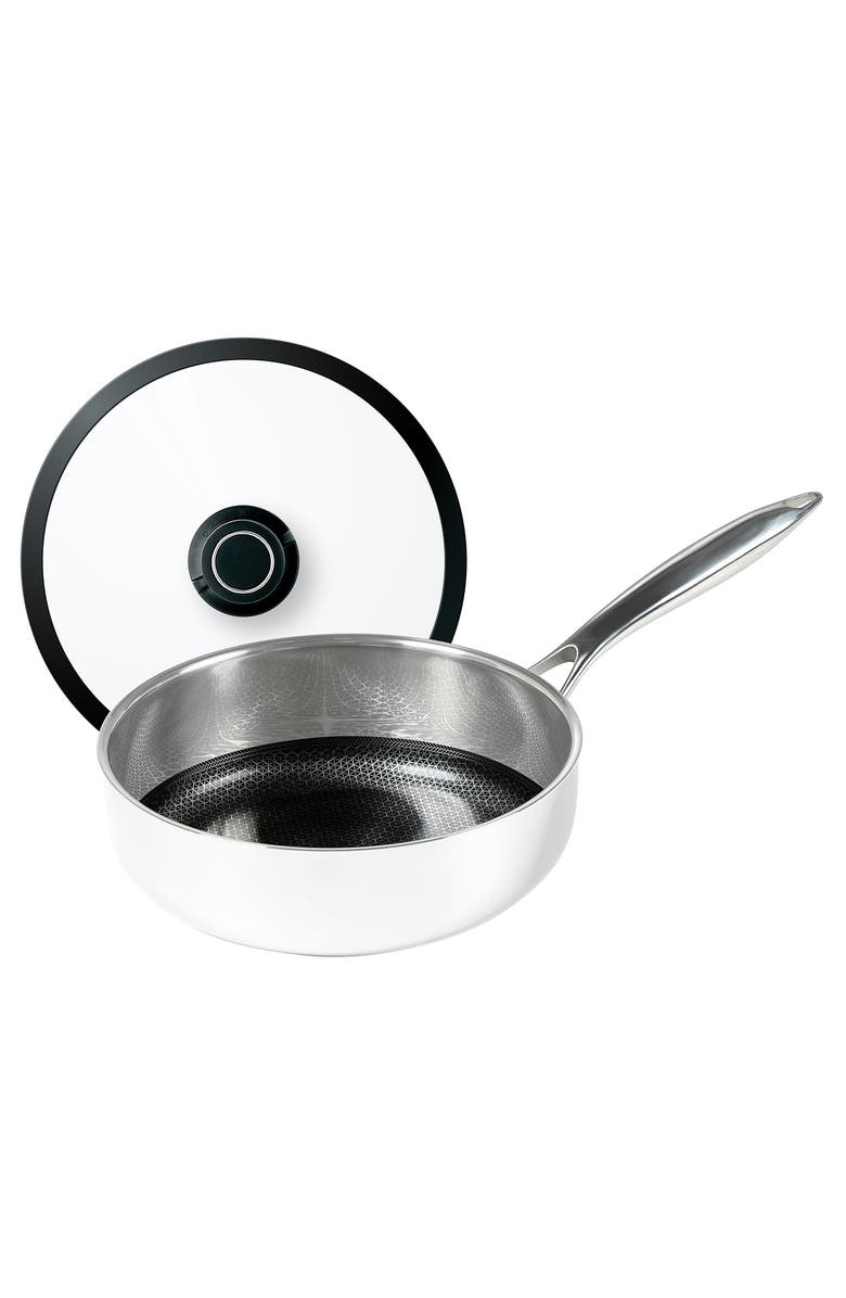 FRIELING Black Cube Hybrid Quick Release 3-Quart Saute Pan w/Lid, 9.5-Inch, Main, color, Silver