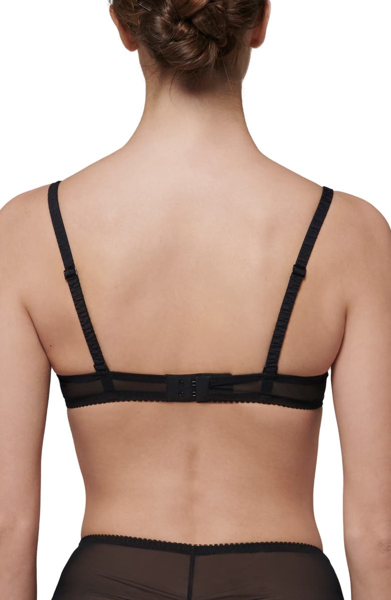 Simone Perele Intrigue Sheer Full Coverage Underwire Plunge Bra, Alternate, color, Black