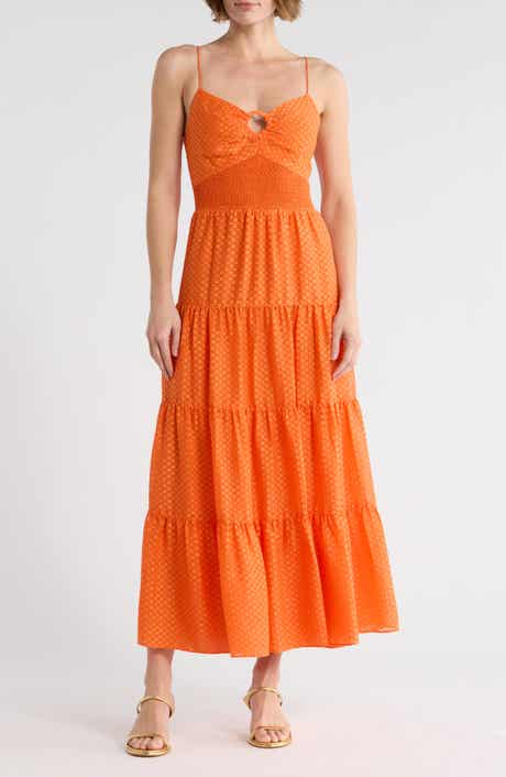 Alice + Olivia Clea Tiered Midi Sundress